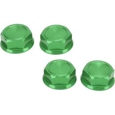 4-teiliges professionelles Sechskant-Radmuttern-Set, Aluminiumlegierung, staubdichter Adapter für RC-Zubehör, Grün (1/5)