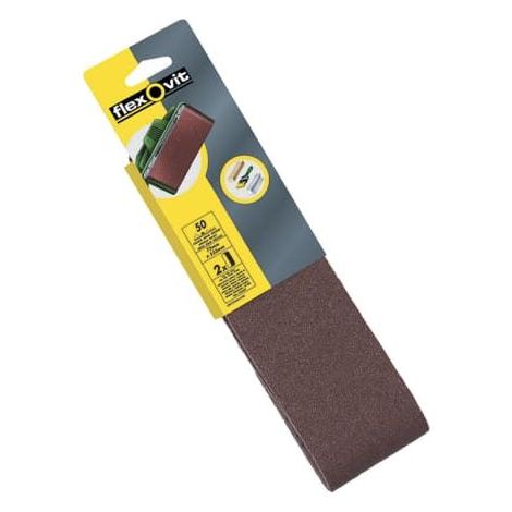 Flexovit 63642526466 Cloth Sanding Belt 533 x 75mm Coarse 50G (Pack 2) FLV26466 (1/2)
