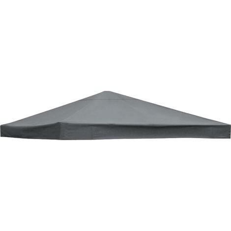 1-Tier Replacement Top Fabric for 3x3m Gazebo Pavilion Roof Canopy Anthracite (1/6)