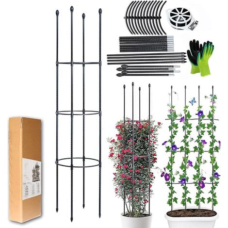 Garden Obelisk, Support for Climbing Plants, Stable Tomato Cage, Garden Trellis Climbing Vegetables (1/5)