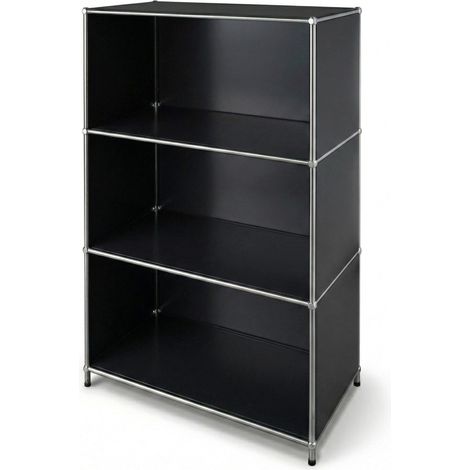 Metallregal Concept Epure MK-101 4 Ablagen Standregal Schwarz