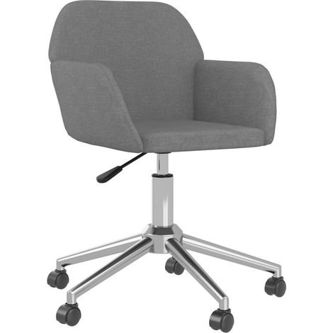 Chaise pivotante de bureau,Fauteuil de bureau, Chaise Gaming Gris clair Tissu CFW38312 (1/5)