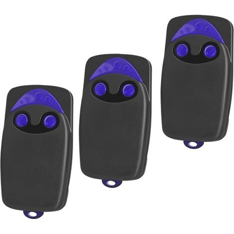 Lot de 3 émetteurs manuels pour ouvre-porte de garage, compatibles avec télécommande Nice FLO2, FLOXIR, FLOX2RGate, 433,92 MHz (1/5)