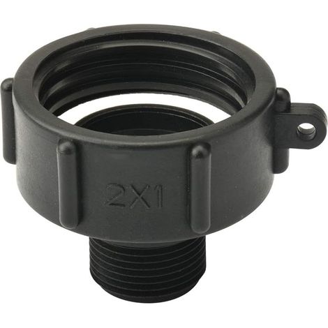 Adaptateur IBC S60 Connexion à vis pour réservoir d'eau IBC 2 pouces par 1 pouces (1/5)