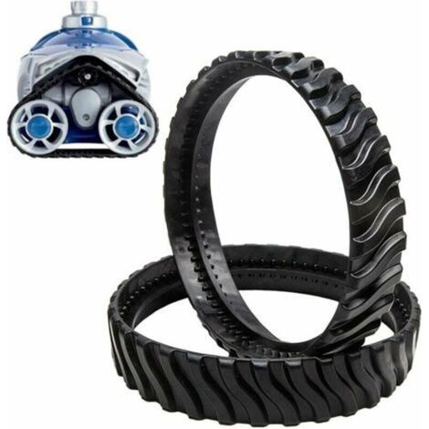 Chenilles - Caoutchouc Épais - Pour Robot Nettoyeur Piscine Zodiac MX6 MX6 Elite MX8 MX8 Elite - Diamètre Extérieur 6 Pouces - Noir - 2 Pièces (1/4)