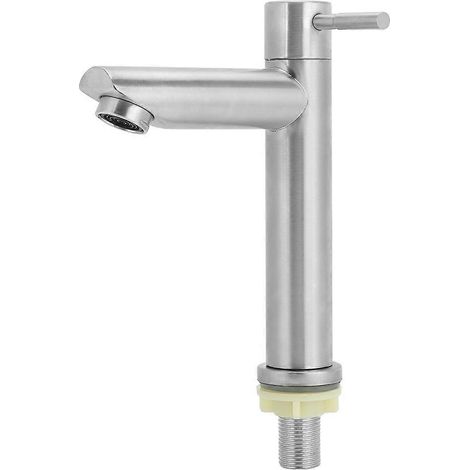 Edelstahl-Waschtischarmatur G1/2, Einhebelmischer für Kaltwasser, geeignet für Bad, Küche und Haushalt (1/5)