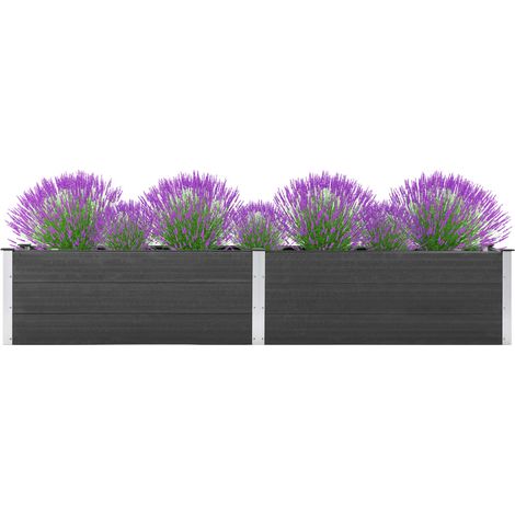 FIMEI Lit surélevé de jardin 200x50x54 cm WPC Gris (1/5)