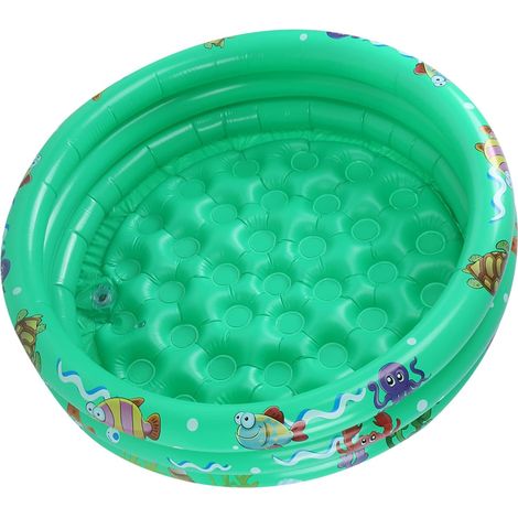 Piscine Gonflable pour Tout-Petits de Dessin animé 150 Cm Plancher en PVC Souple pour Enfants, Natation Amusante avec Anneaux d'air (Moyen) (1/5)
