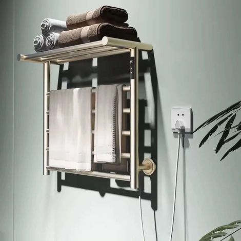 Sèche serviette électrique doré brossé, Minos (1/4)