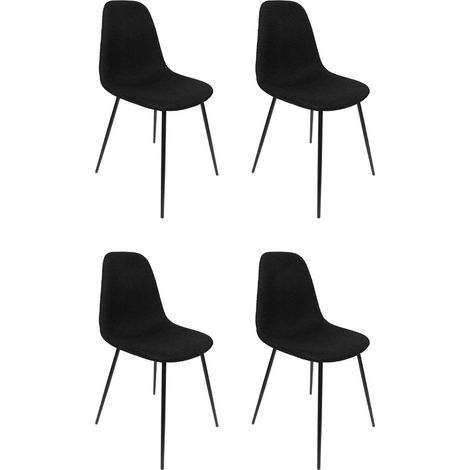 Lot de 4 Chaises "Atome" 86cm Noir (1/5)