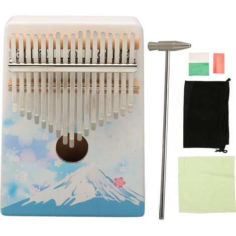 Kalimba 17 lames en acier allié, notes gravées, piano à pouce anti-stress avec marteau d'accordage pour enfants débutants (1/5)