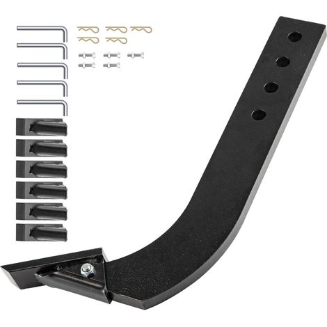 Mophorn 18" Boîte de lame de scie à tige 4 trous Scarificateur Ripper Tige avec dents coniques Broches réglables pour creuser le labour 5PCS (1/5)