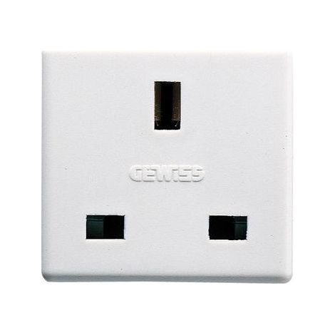 Presa Standard Inglese 250V Ac 2P+T 13A 2 Moduli System White (1/2)