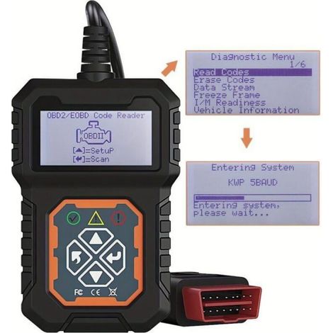 Outil Diagnostic OBD2 - Lecture Et Effacement Codes Erreurs Moteur - Compatible Tous Véhicules Euro 3 à Euro 6 - Français - 1 Pièce (1/4)