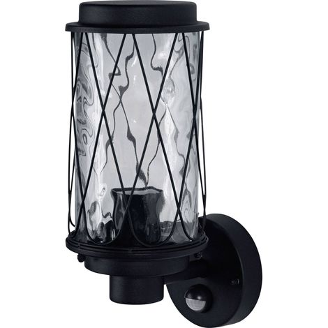 Applique et plafonnier LED Osram, éclairage pour applications extérieures, culot E27, capteur de lumière du jour et de mouvement intégré, Endura Classic Cage Up Sens (1/5)