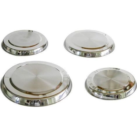Set mit 4 Kochfeldabdeckungen aus Edelstahl. (1/5)