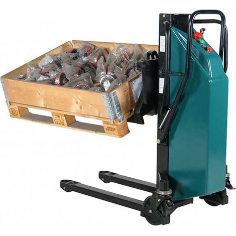 Impilatore semi-elettrico inclinabile - Sollevamento max 900mm - Carico max 800kg - 1841045511