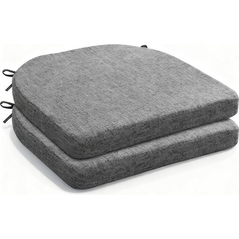 Set of 2 Outdoor Chair Cushions, 42 x 43 cm, Garden Chair Cushion, Outdoor Chair Cushion, Garden Furniture Cushion, Weatherproof (1/5)