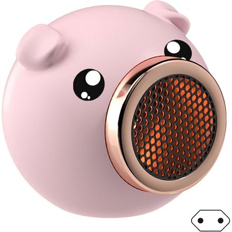 Chauffage soufflant électrique portable, chauffage de bureau écoénergétique pour bureau et dortoir, chauffage rapide, ultra-silencieux, sécurité renforcée, rose (1/5)
