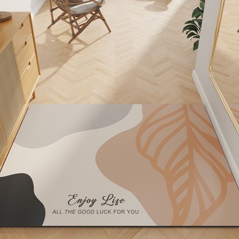 Charme printanier - Format horizontal 4060cm (Cuir) Tapis de sol en cuir imperméable et résistant à l'huile, lavable et facile d'utilisation, adapté à un usage domestique, y compris pour les entrées (1/4)