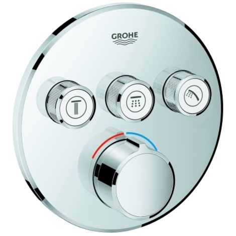 Grohe SmartControl Unterputzmischer, drei Absperrventile, runde (1/5)