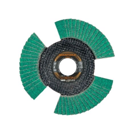 Disco de láminas de acero/acero inoxidable RHODIUS - 125 x 22,23 mm K80 - 207079
