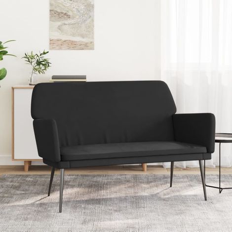 Sitzbank Schwarz 108x79x79 cm Samt