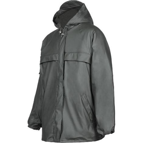 Blouson de Pluie de Travail Turtle - Taille M - Olive - Résistant et Imperméable - D-Work
