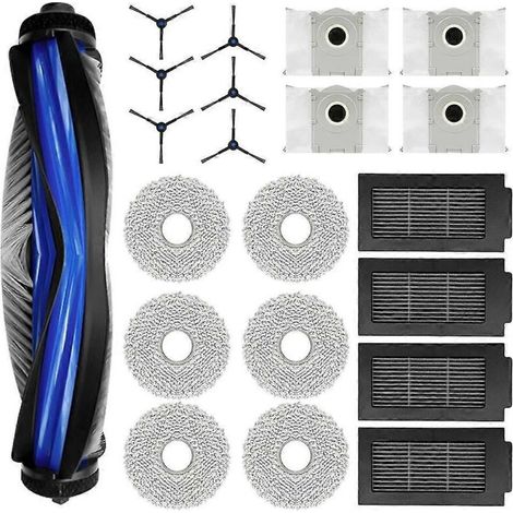 Kit d'accessoires de 20 pièces pour aspirateur robot ECOVACS DEBOT T50 PRO Omni / T50 Pro / T50 Omni : brosse principale, lingettes de nettoyage, brosses latérales. (1/5)