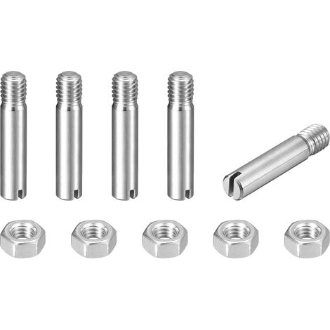 5Pcs Goujon Cylindrique À Fente M6 x 30mm 304 Acier Inoxydable (1/5)