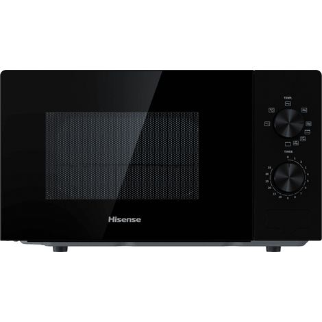 Hisense H20MOBP1G Mikrowellenherd, flache Oberfläche, mit Grill, 20 l, 700 W, schwarz (1/4)
