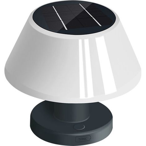 Lampe de table extérieure dimmable solaire, lampe de table intérieure à batterie LED rechargeable USB et solaire, lampe solaire étanche ip54, lampe de table sans fil pour restaurant balcon (1/5)