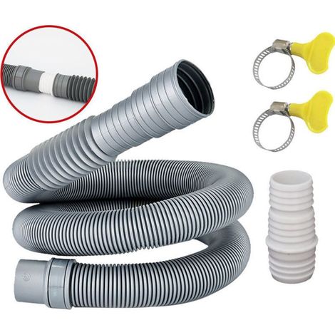 Water Drain Hose, 1.5M Universal Drain Hose Flexible Universal Drain Hose Extension Kit, for Dishwasher and Washing Machine