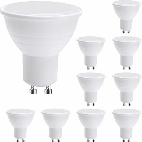 LED GU10 Spotlight Bulbs,GU10 LED Light Bulbs, 7W Warm White (50W Halogen Equivalent) Energy Saving Light Bulb, 600LM 120° Beam Non-dimmable, Pack of 10 (1/5)