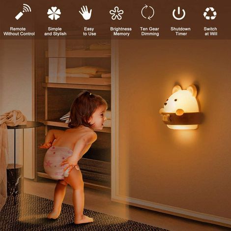 Bébé Veilleuse, Lampe Veilleuse Chambre, Veilleuse Portable Enfant, Lampe de Nuit de Chargement USB Portable Lumière Jaune Pour Lire, Dormir et se Détendre, Veilleuse Pour Bébé Pour Chambre (1/5)