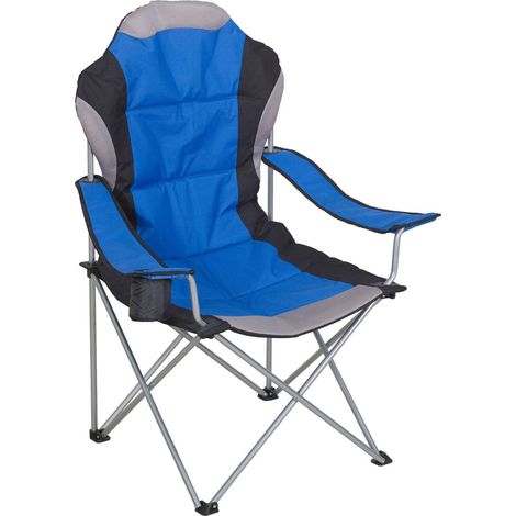 TrendLine Campingstuhl Compact mit Armlehne Klappstuhl Faltstuhl Anglerstuhl