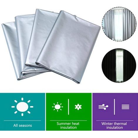 Rideaux occultants, rideaux occultants pour fenêtres à isolation thermique, rideaux occultants anti-UV avec doublure enduite, rideaux occultants épais à isolation thermique avec anneaux en haut 1,4 m (1/5)