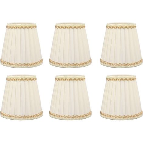 6 pièces ensemble petit abat-jour Style moderne pince en tissu sur ampoule lustre abat-jour pour mur de Table (1/4)