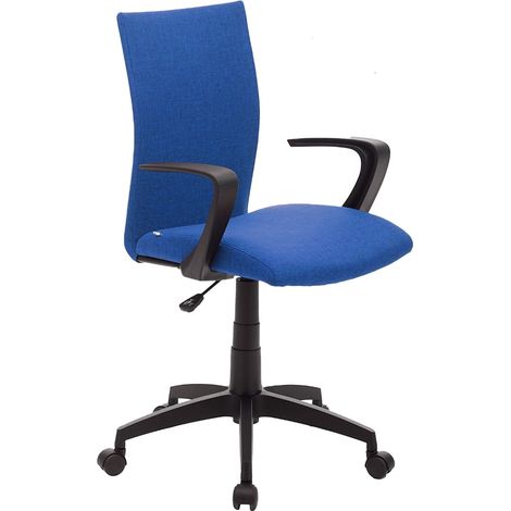 Bürostuhl Milano Blau mit gepolsterter Rückenlehne und Gasfedermechanismus