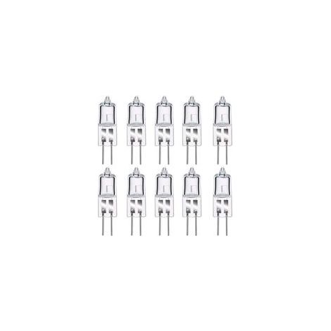 Lot de 10 Ampoules Halogènes G4 35W 12V Blanc Chaud 2800K Capsule Transparente Dimmable Éclairage Intérieur (1/4)