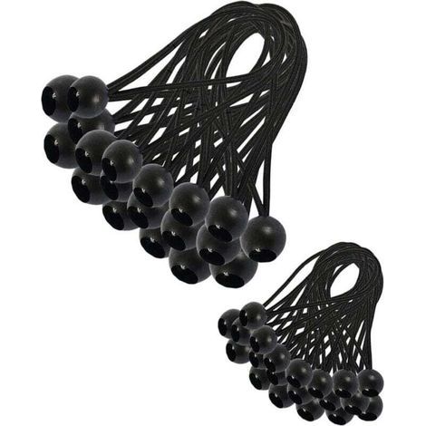 30 Stück Spanngurte, Planenschnur, Spanngurte, Spannseile für Pavillon, Plane, Camping, Zelt, Vorhänge, Verlängerungsgurt (200 mm und 150 mm) (1/4)