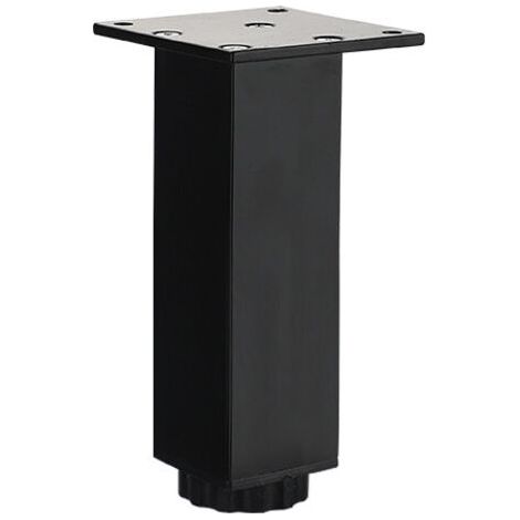 4 Pièces Pieds carrés en Aluminium canapés Pieds stabilisateurs de Table Jambes Pied reglable pour Meuble Pieds de Meuble réglables ,noir,Pas de vis (1/5)