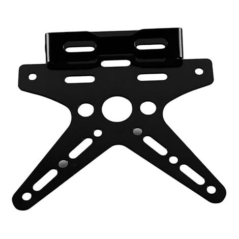 Plaque d'immatriculation de moto, support de plaque d'immatriculation pliable réglable de feu arrière en alliage d'aluminium pour véhicule électrique Accessoires de modification de moto (1/5)