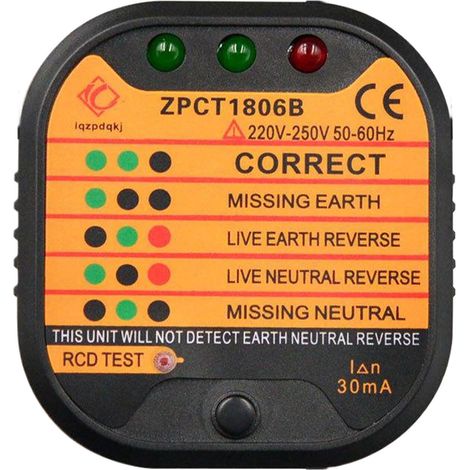 Spannungserkennungstool, erkennt problemlos Verdrahtungsprobleme, ABS-Stromdetektor, elektrischer Tester, Spannungssteckdosentester