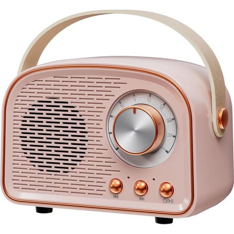Altoparlante Bluetooth retrò, altoparlante wireless vintage, altoparlante Bluetooth portatile per uso esterno con supporto TWS (1/4)