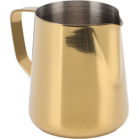 Lait Frothing Lait Jug en acier inoxydable Café Frothing Jug pour lait Tea Shop Cafe 900ML Or, polyvalent et pratique (1/5)