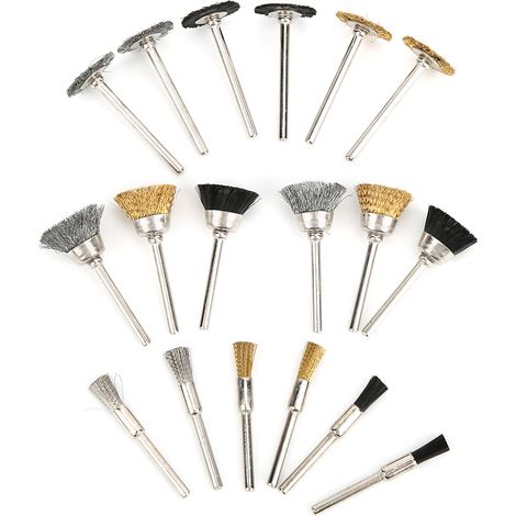 Ensemble de 18 brosses de polissage en aluminium pour meuleuse électrique et outil rotatif (1/5)