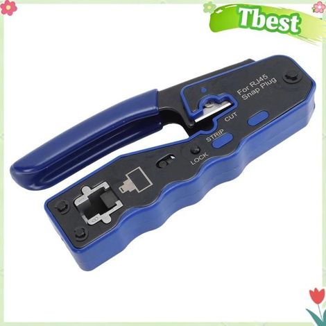 Tbest Pince à sertir Ethernet Jeu de Pinces à Sertir Compactes, Outil de Sertissage RJ45 CAT6 pour Kit outillage sertir (1/5)