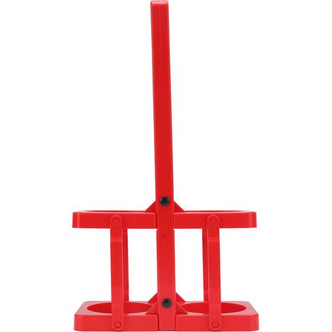 Set aus 2 faltbaren und tragbaren Flaschenhaltern mit verstärktem Griff, rot. (1/5)