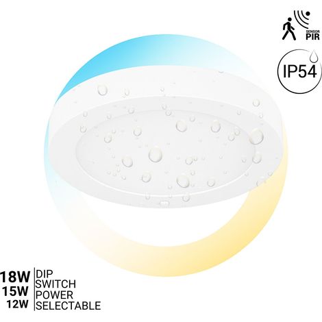 Plafon LED circolare CCT con sensore PIR -12W /15W/18W - Diametro (1/5)